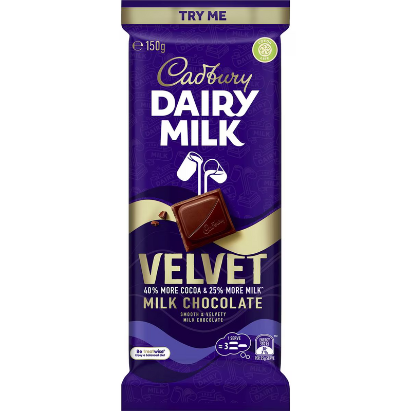 Cadbury Dairy Milk Velvet Block 150g