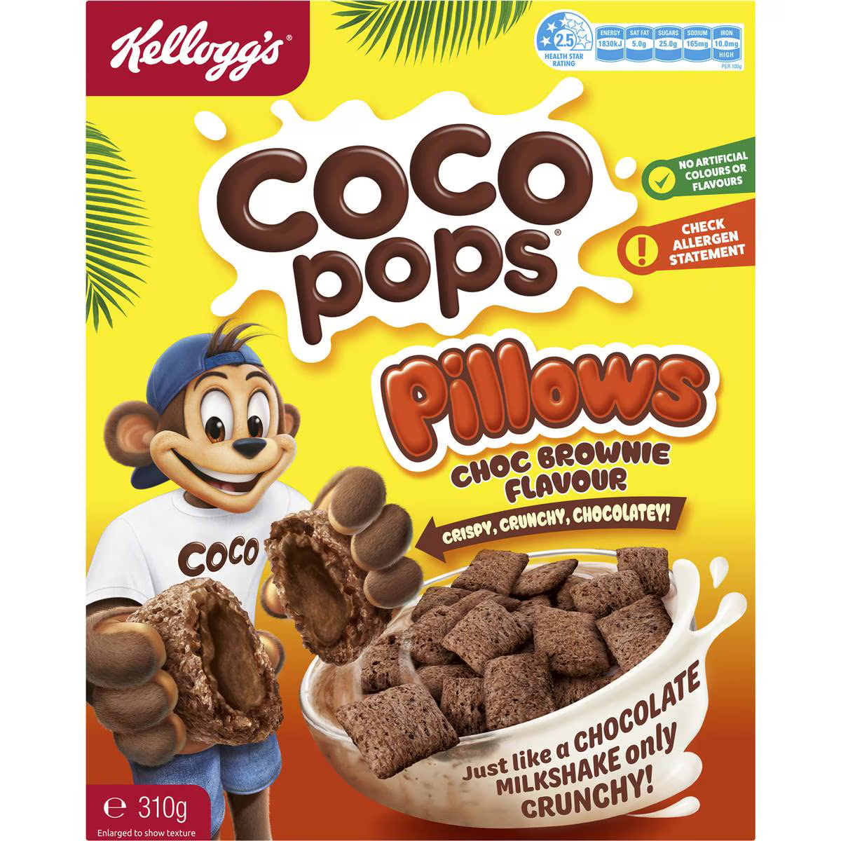 Kellogg's Coco Pops Pillows Choc Brownie Cereal 310g | International ...