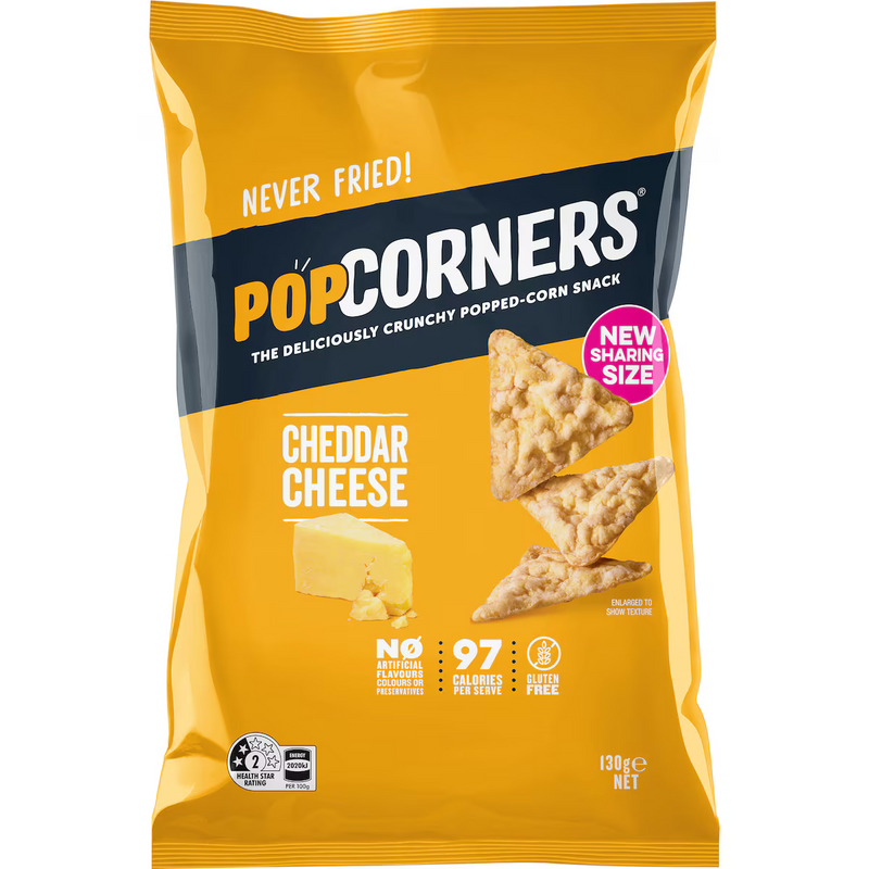 Popcorners Cheddar Cheese Sharepack 130g