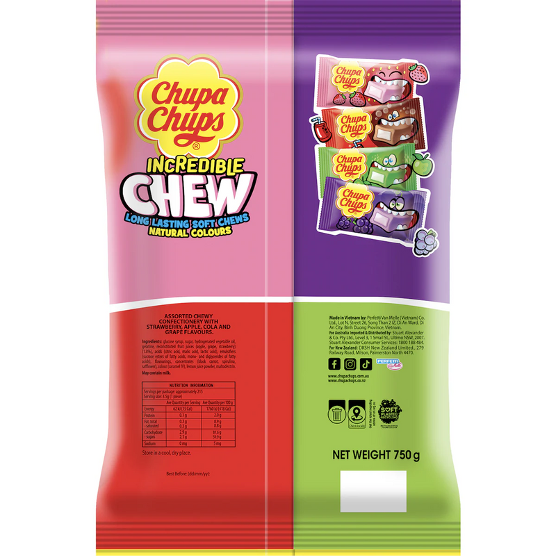 Chupa Chups Incredible Chew Party Pack 750g