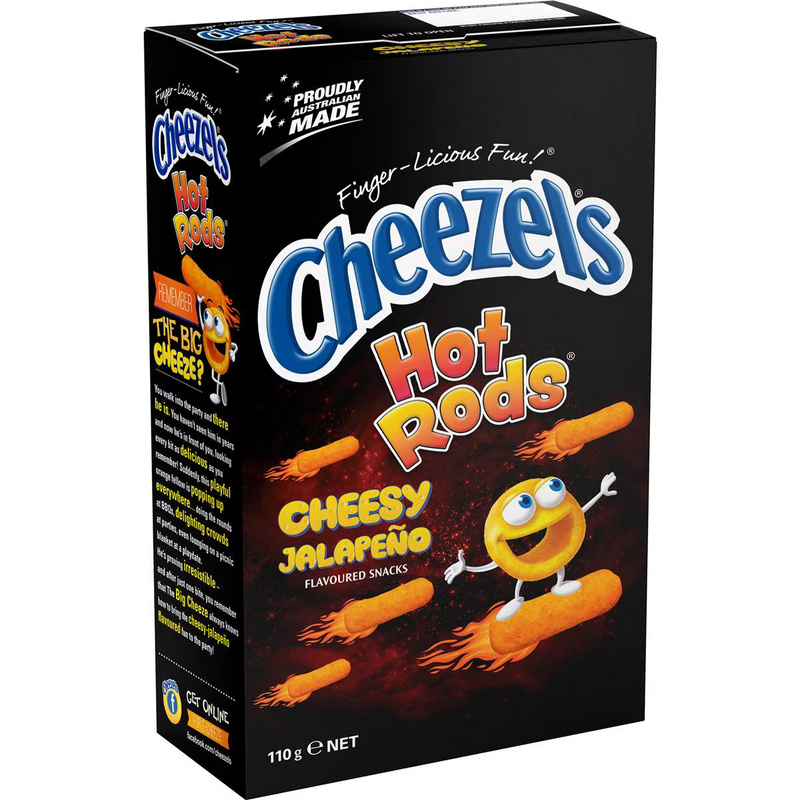 Cheezels Hot Rods Cheesy Jalapeno 110g