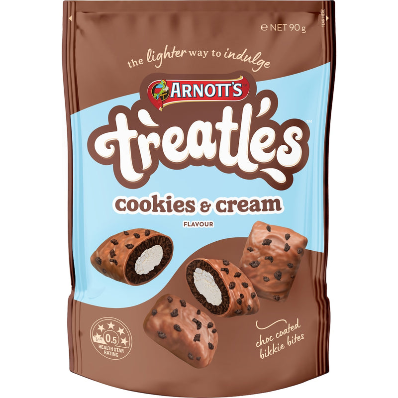 Arnott's Treatles Cookies & Cream Flavoured Bites 90g